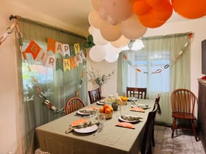 Orange Birthday Dinner